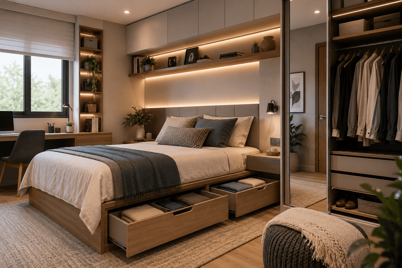 Como criar mais espaço de armazenamento no quarto